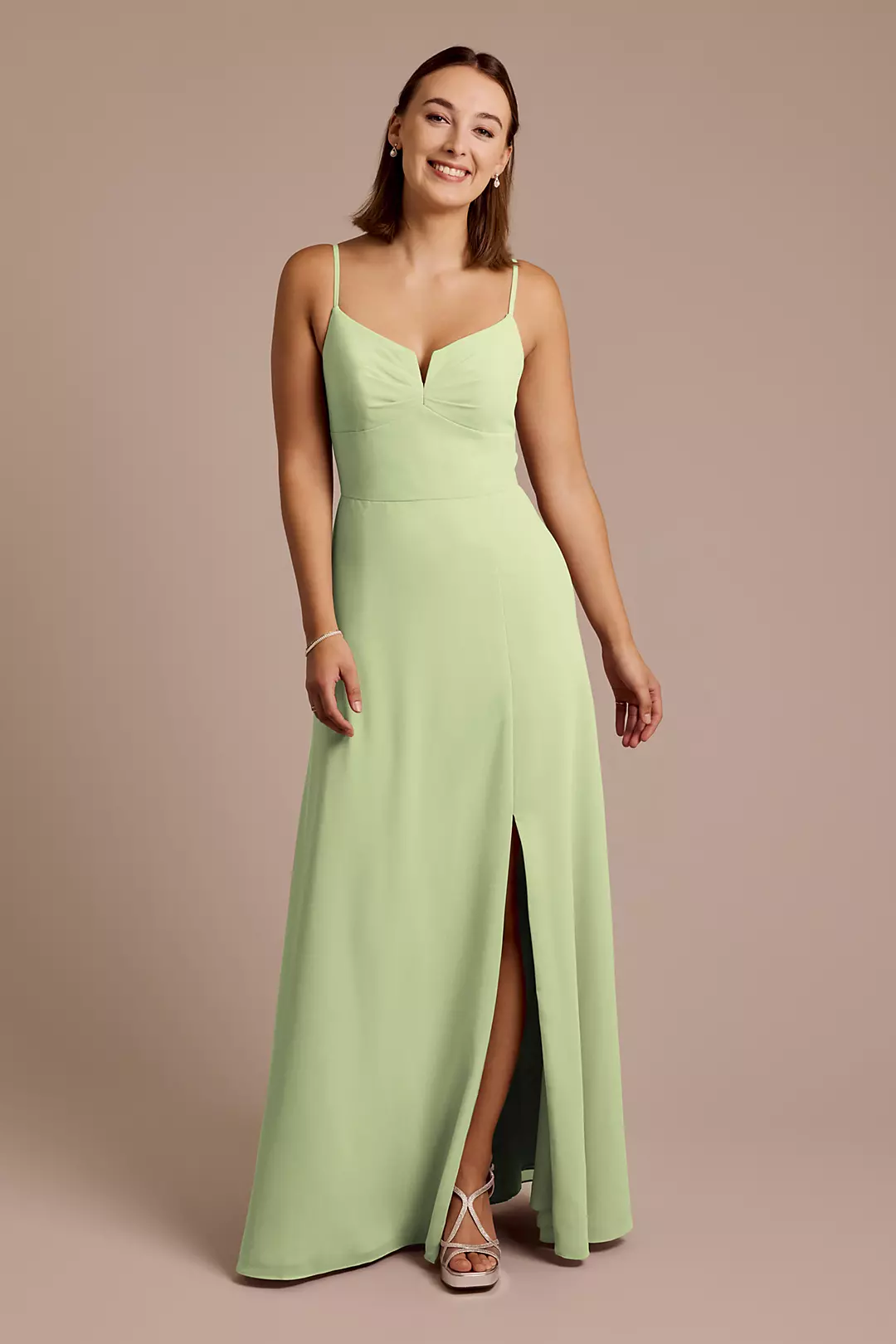 Chiffon Spaghetti Strap Sheath Dresses - XNAUWBI