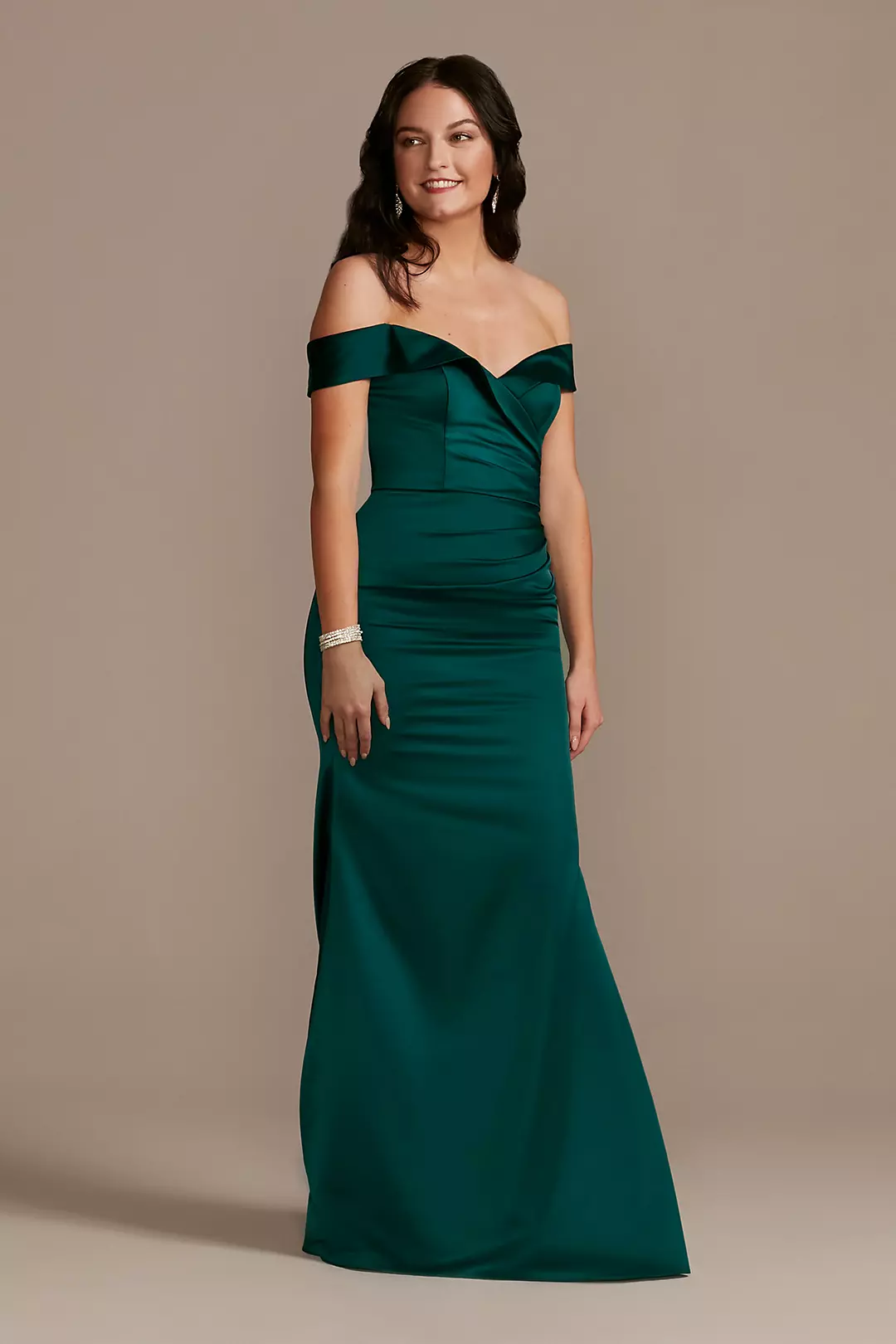 Matte Satin Off-the-Shoulder Mermaid Dresses - XNAUWBI