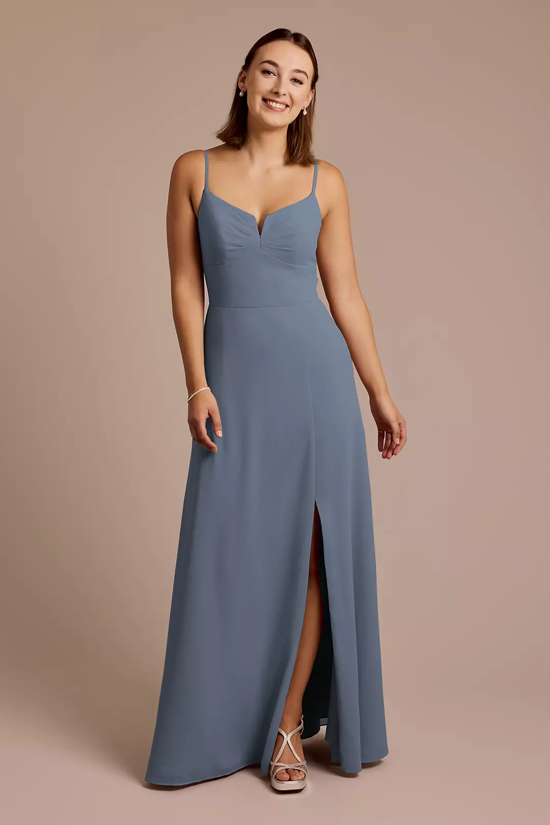 Chiffon Spaghetti Strap Sheath Dresses - XNAUWBI
