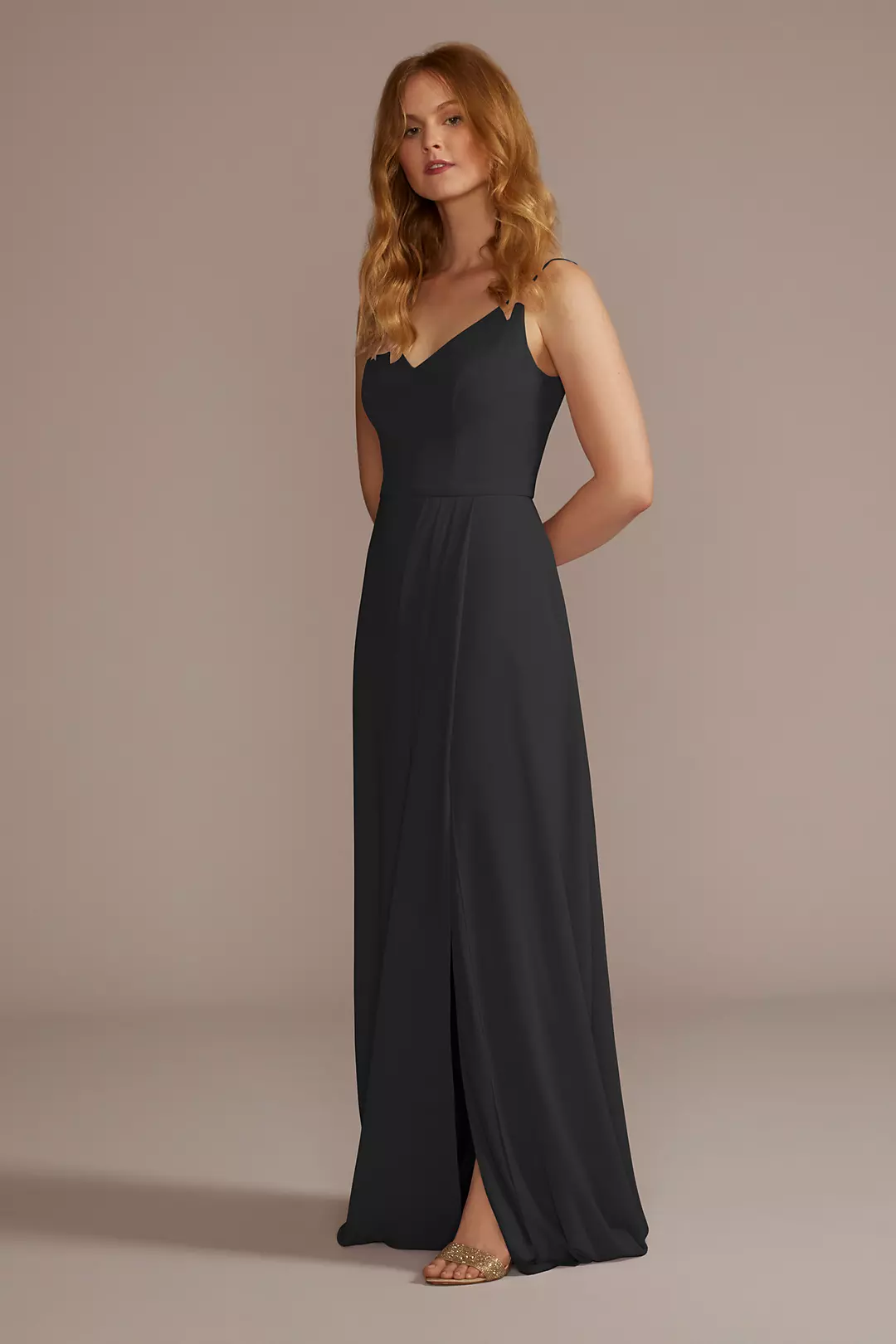 Chiffon Spaghetti Strap Dresses - XNAUWBI