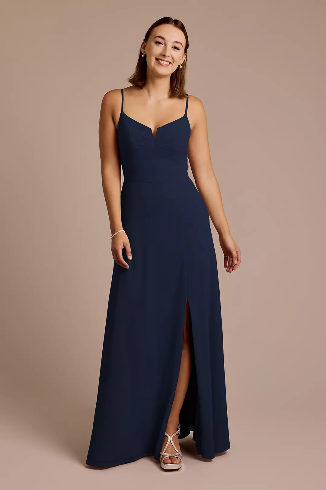 Chiffon Spaghetti Strap Sheath Dresses - XNAUWBI
