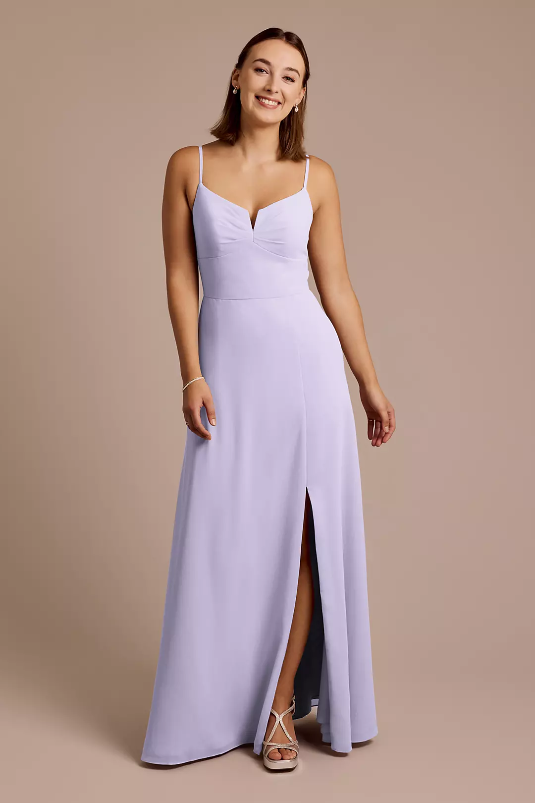 Chiffon Spaghetti Strap Sheath Dresses - XNAUWBI