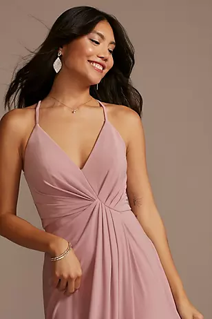 Jersey A-Line Dress with Knot Detail Dress - XNAUWBI