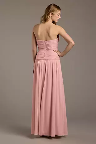 Mesh Strapless Drop Waist Dresses - XNAUWBI