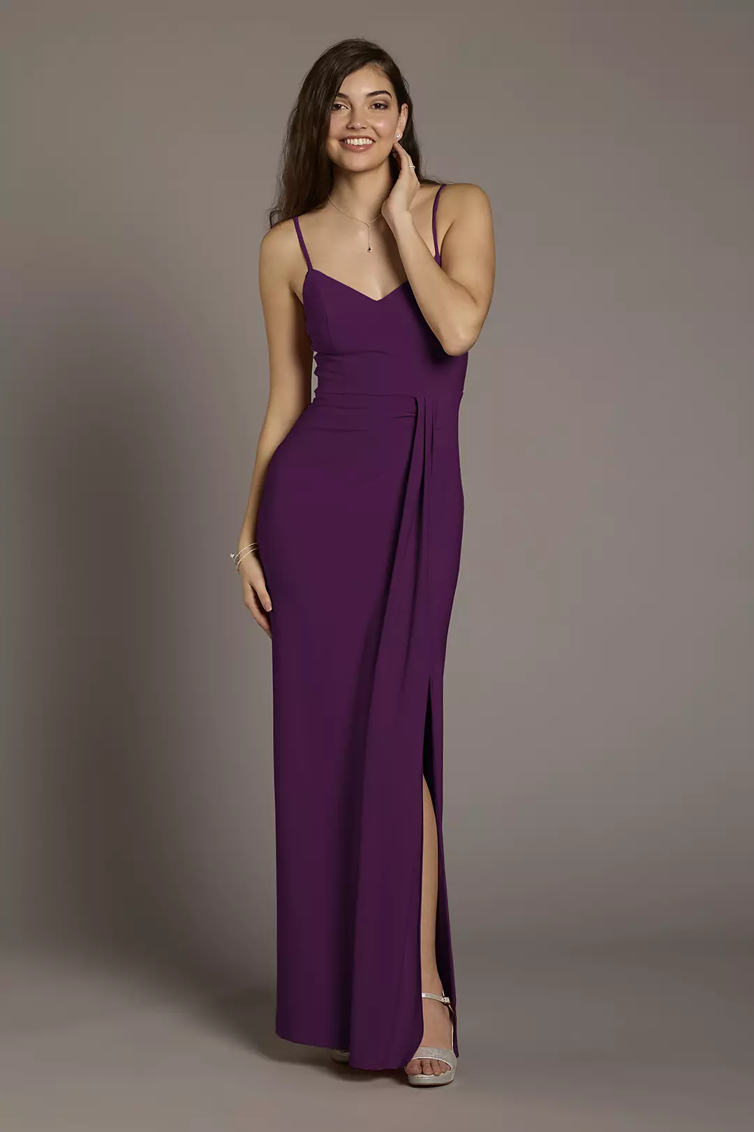 Jersey V-Neck Ruched Sheath Dresses - XNAUWBI