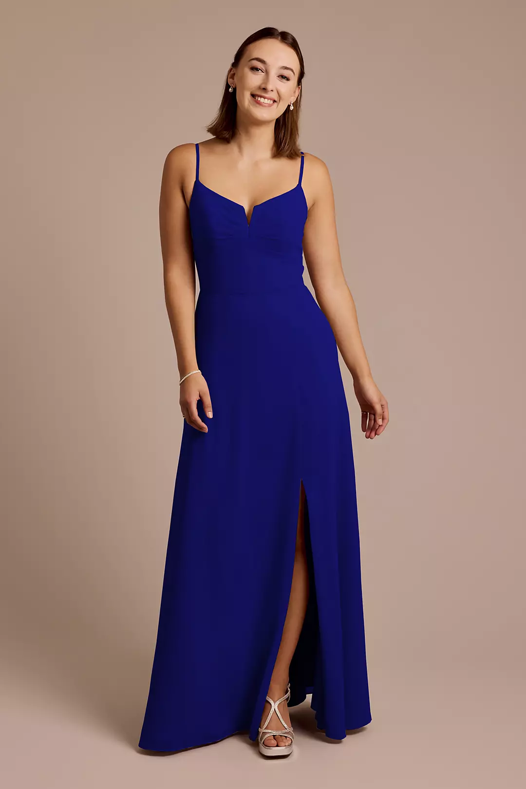 Chiffon Spaghetti Strap Sheath Dresses - XNAUWBI