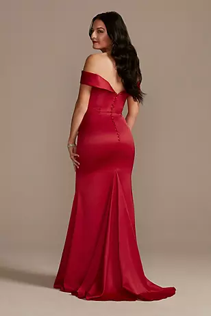 Matte Satin Off-the-Shoulder Mermaid Dresses - XNAUWBI