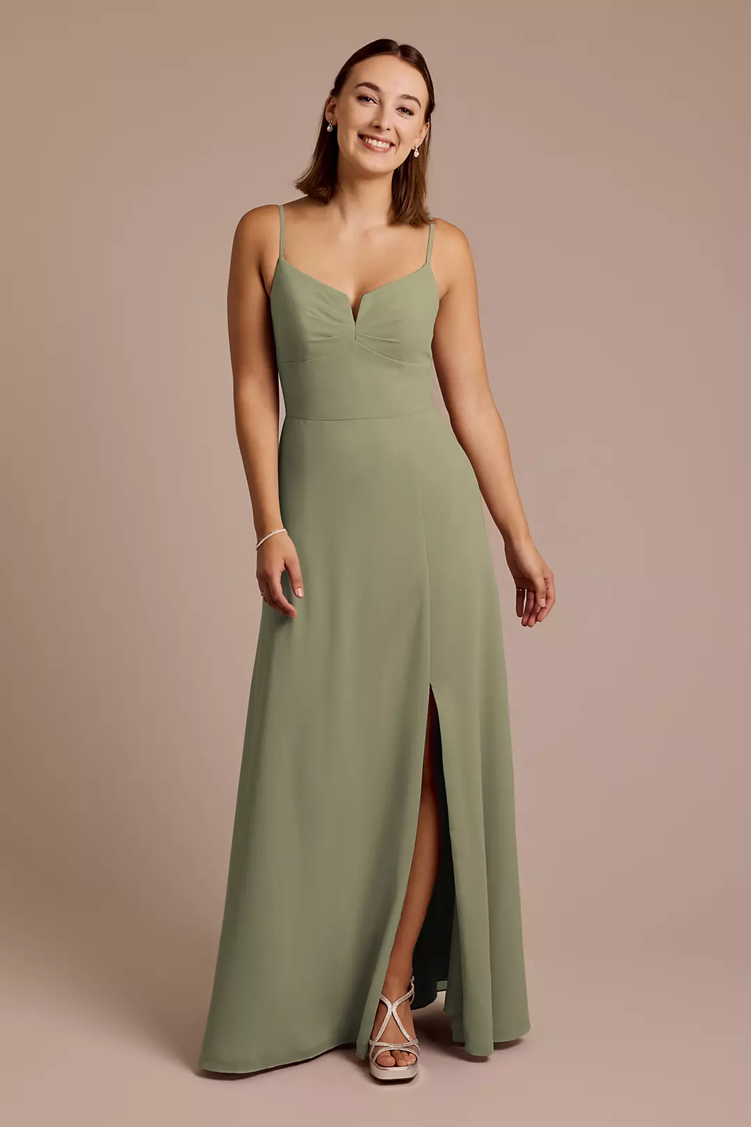 Chiffon Spaghetti Strap Sheath Dresses - XNAUWBI