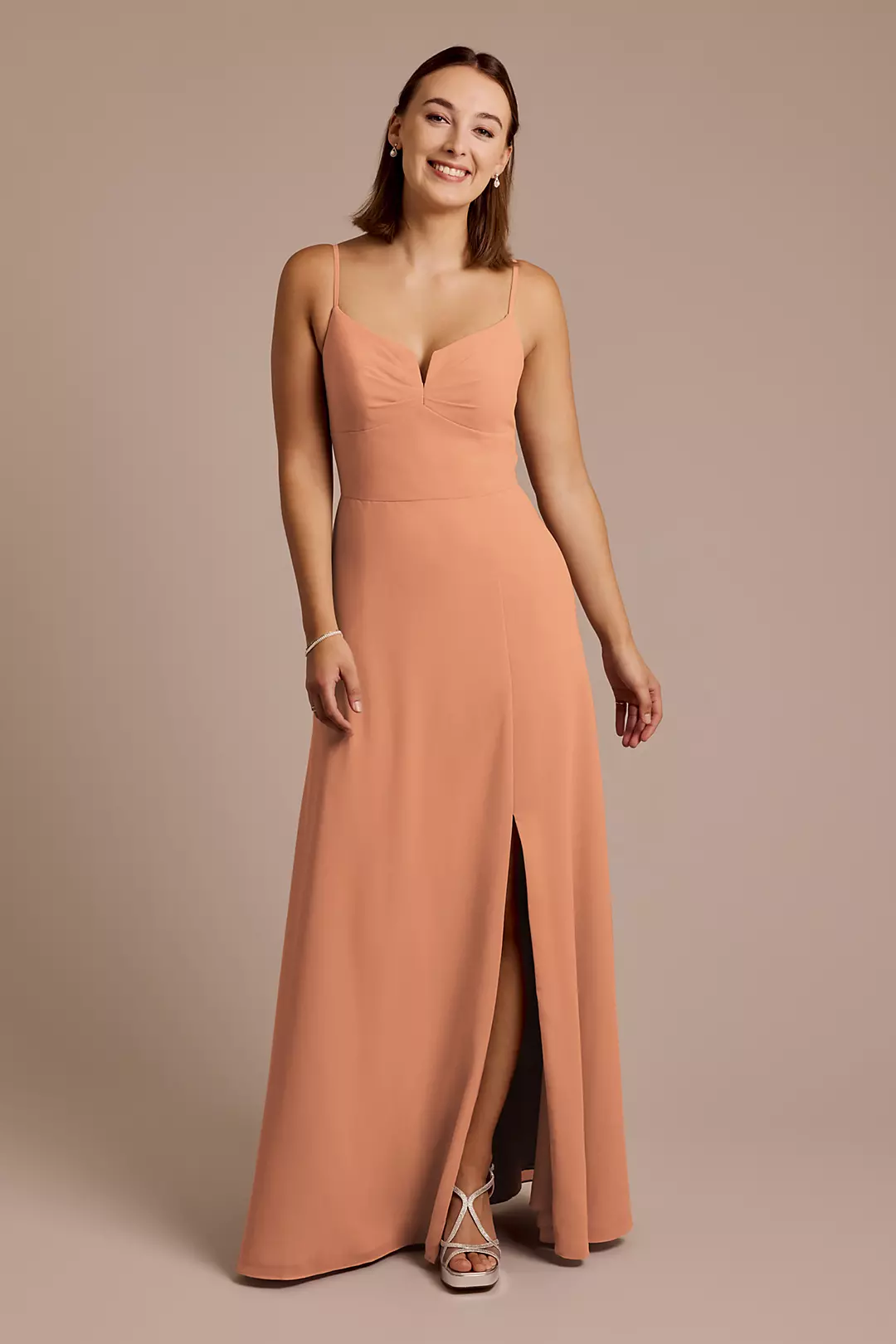 Chiffon Spaghetti Strap Sheath Dresses - XNAUWBI