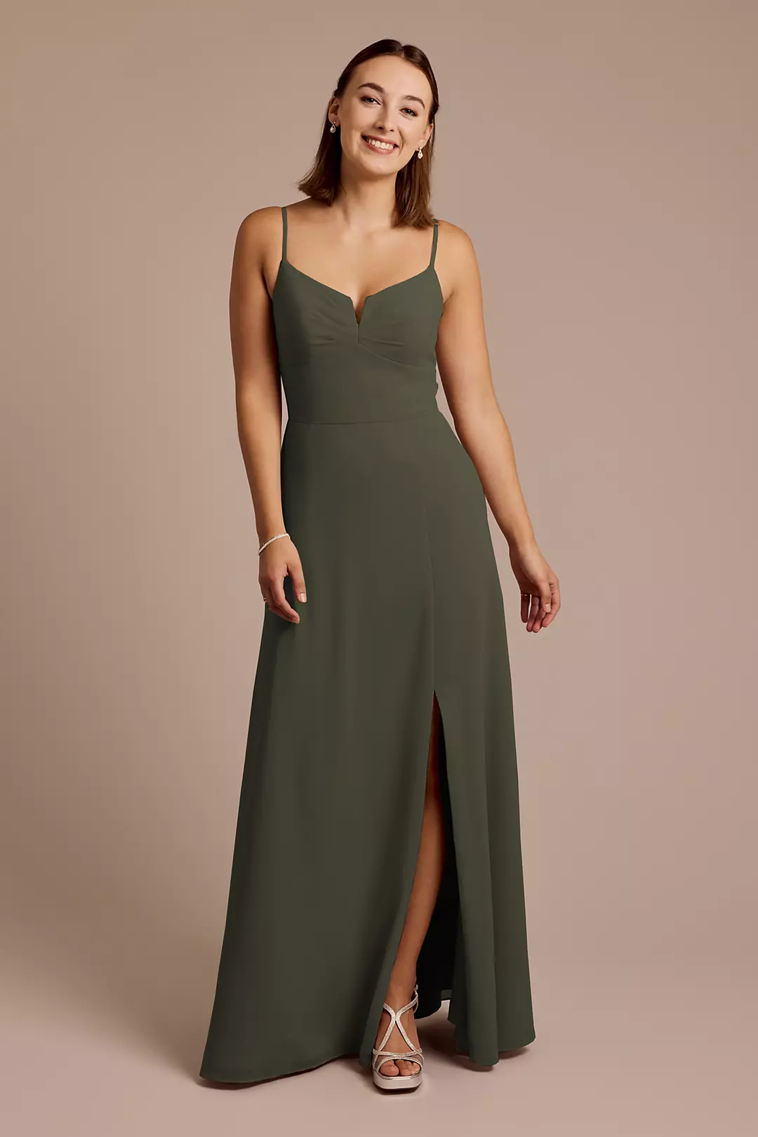 Chiffon Spaghetti Strap Sheath Dresses - XNAUWBI