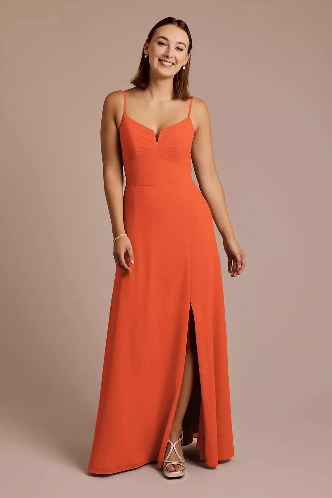 Chiffon Spaghetti Strap Sheath Dresses - XNAUWBI