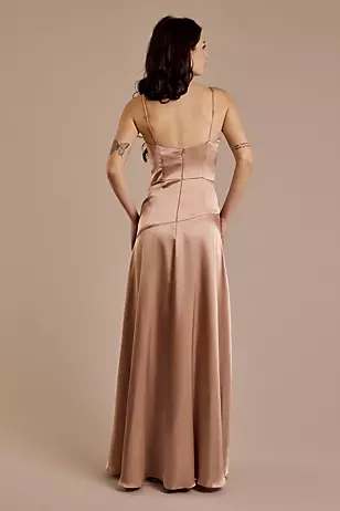 Charmeuse Cowl Neck Sheath Dresses - XNAUWBI