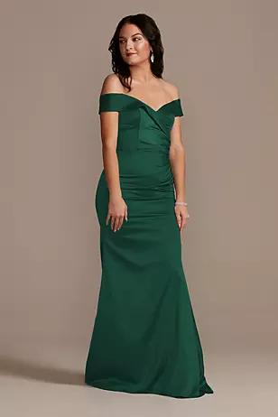 Matte Satin Off-the-Shoulder Mermaid Dresses - XNAUWBI