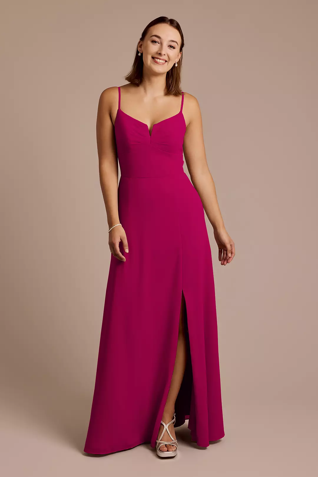 Chiffon Spaghetti Strap Sheath Dresses - XNAUWBI