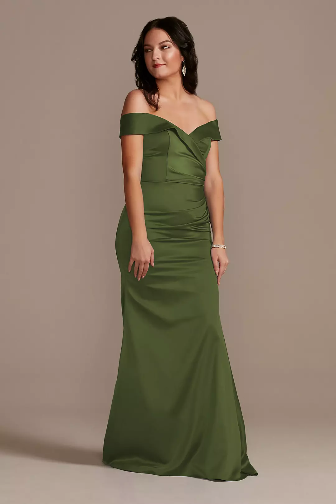 Matte Satin Off-the-Shoulder Mermaid Dresses - XNAUWBI