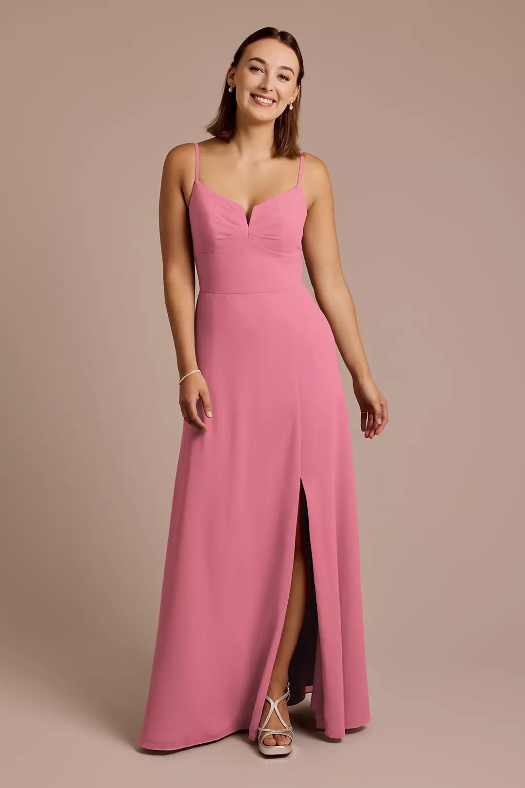 Chiffon Spaghetti Strap Sheath Dresses - XNAUWBI
