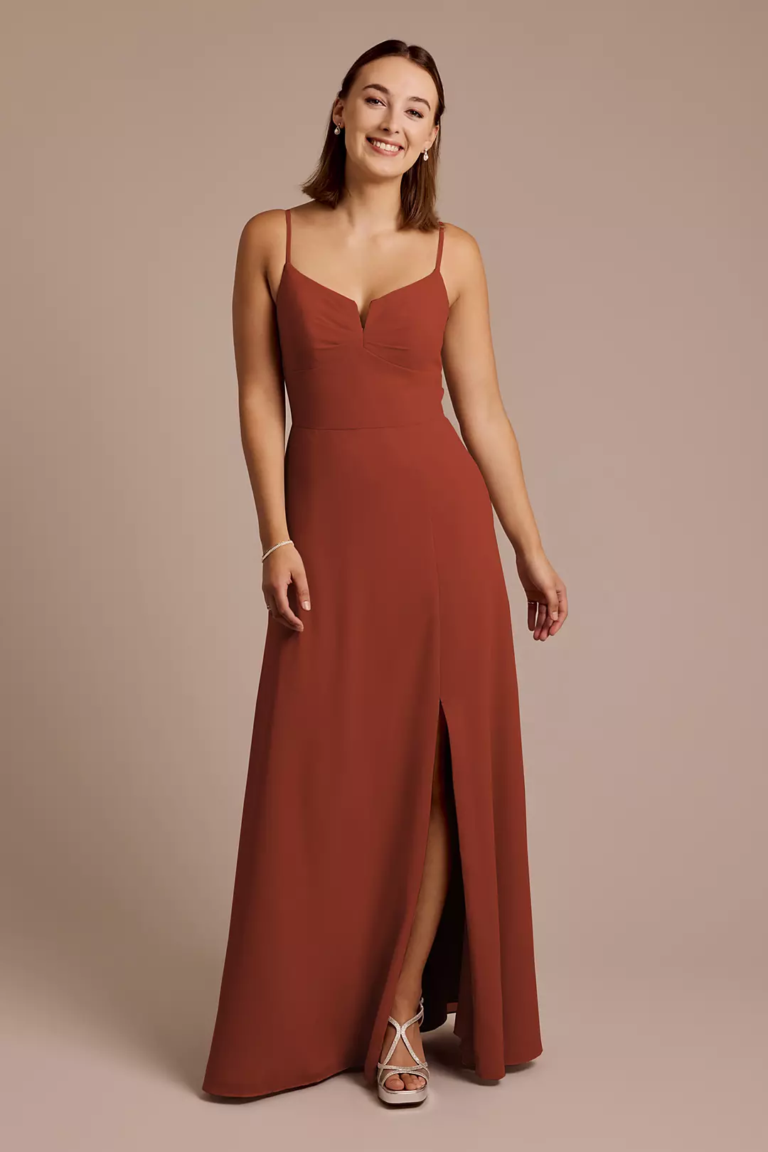 Chiffon Spaghetti Strap Sheath Dresses - XNAUWBI