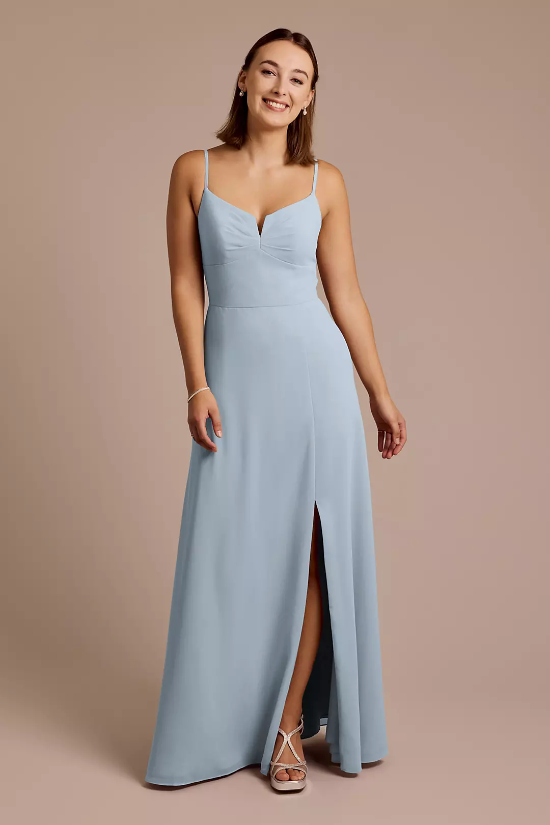 Chiffon Spaghetti Strap Sheath Dresses - XNAUWBI