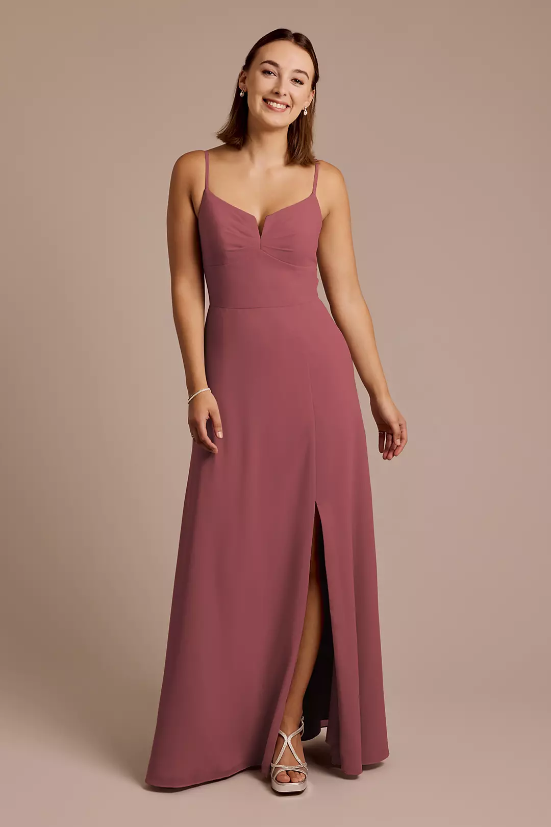 Chiffon Spaghetti Strap Sheath Dresses - XNAUWBI