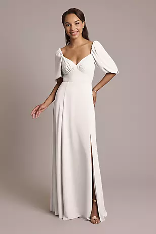 Chiffon Short Sleeve A-Line Dresses - XNAUWBI