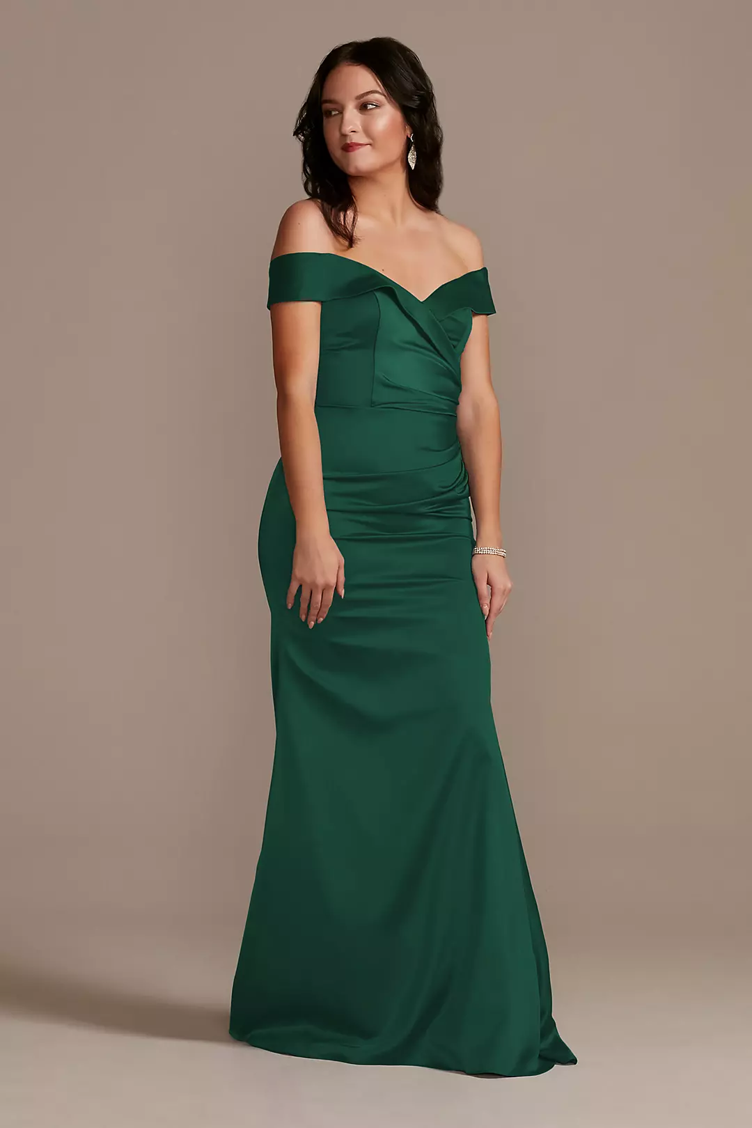 Matte Satin Off-the-Shoulder Mermaid Dresses - XNAUWBI