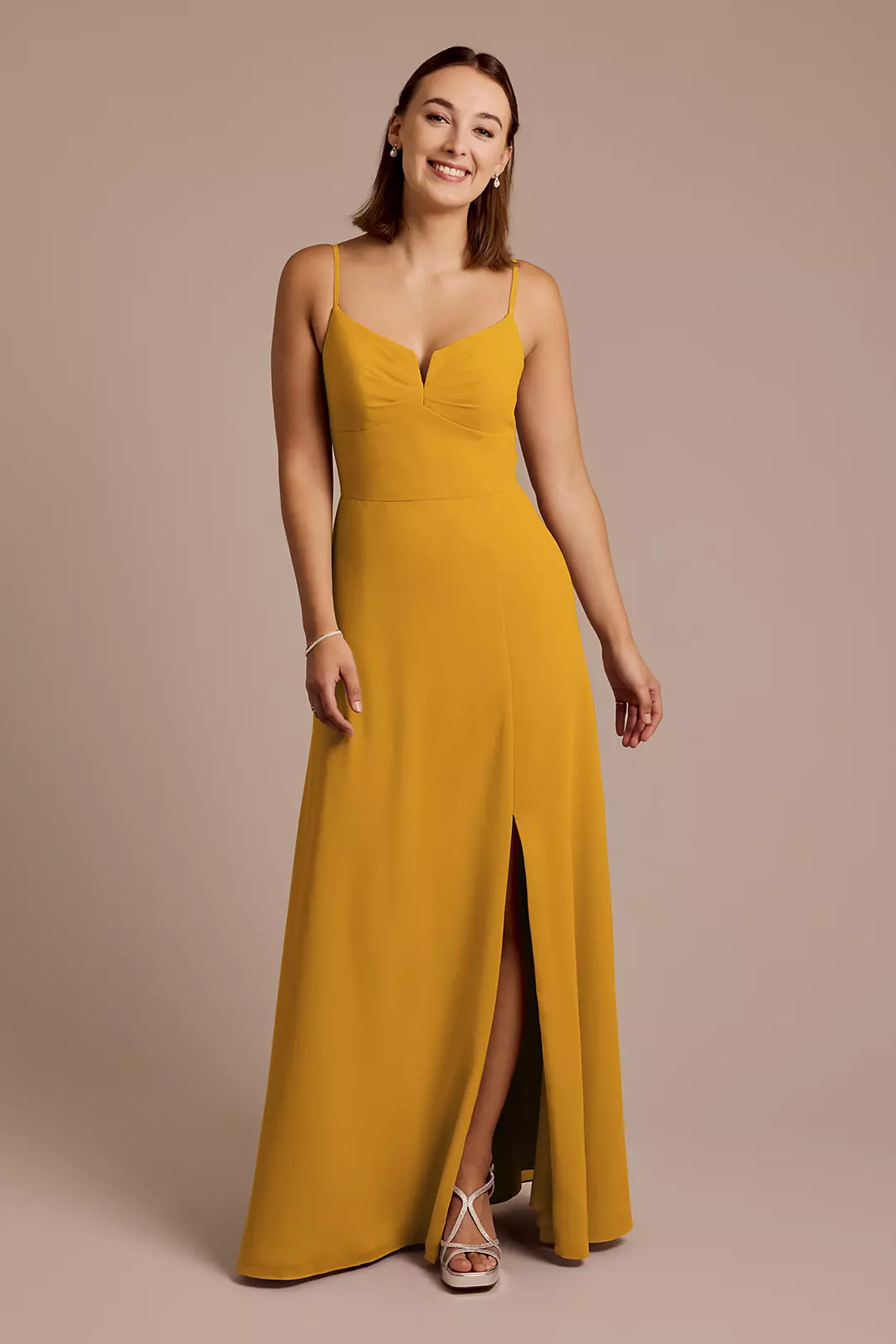Chiffon Spaghetti Strap Sheath Dresses - XNAUWBI