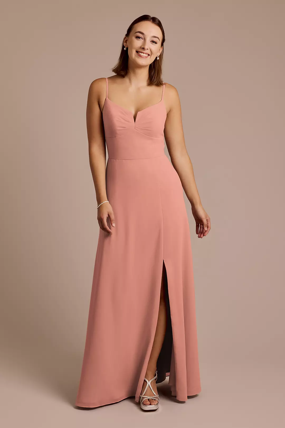 Chiffon Spaghetti Strap Sheath Dresses - XNAUWBI