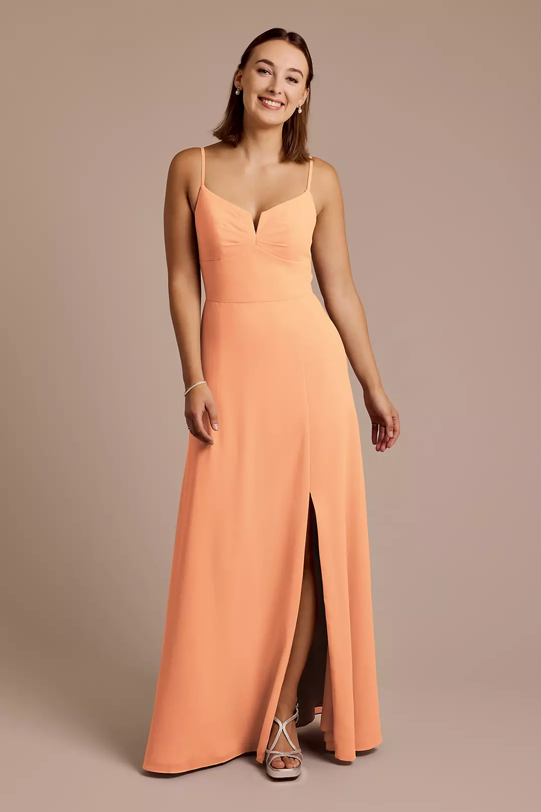Chiffon Spaghetti Strap Sheath Dresses - XNAUWBI