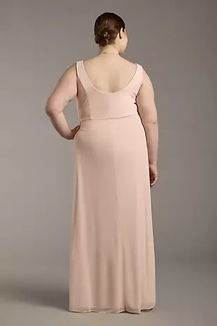 Mesh Cowl Neck Ruched A-Line Dresses - XNAUWBI