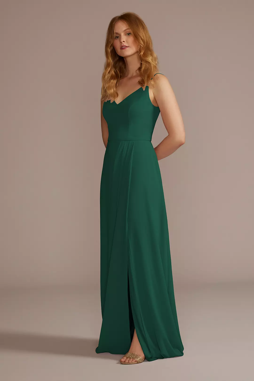 Chiffon Spaghetti Strap Dresses - XNAUWBI