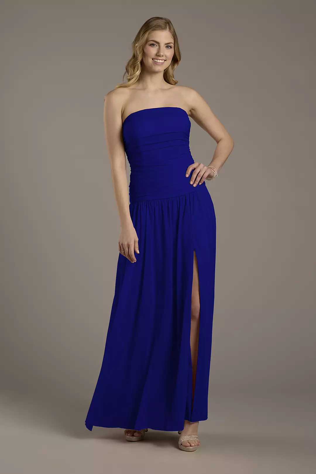 Mesh Strapless Drop Waist Dresses - XNAUWBI