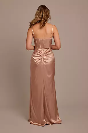 Charmeuse Cowl Spaghetti Strap Dresses - XNAUWBI