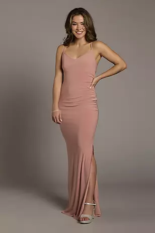 Jersey Cowl Neck Cross Back Sheath Dresses - XNAUWBI