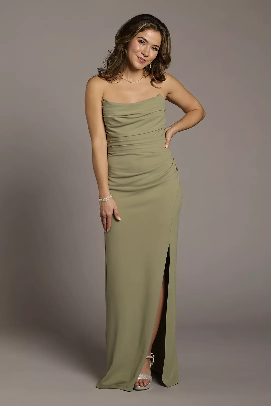 Crepe Sculpted Neckline Sheath Dresses - XNAUWBI