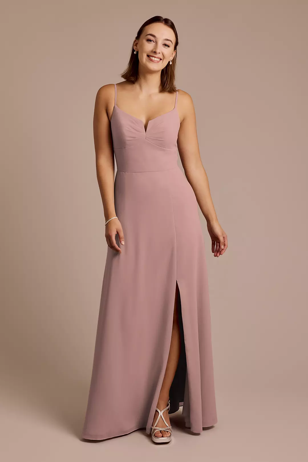 Chiffon Spaghetti Strap Sheath Dresses - XNAUWBI