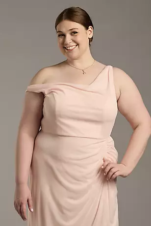 Mesh Cowl Neck Ruched A-Line Dresses - XNAUWBI