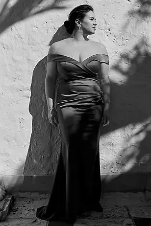 Matte Satin Off-the-Shoulder Mermaid Dresses - XNAUWBI