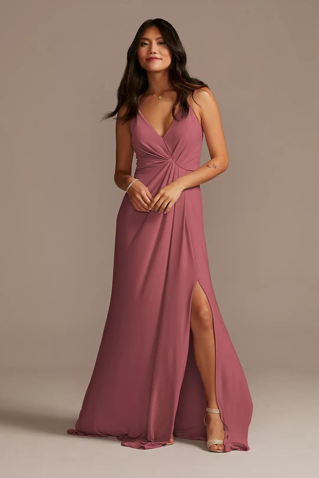 Jersey A-Line Dress with Knot Detail Dress - XNAUWBI