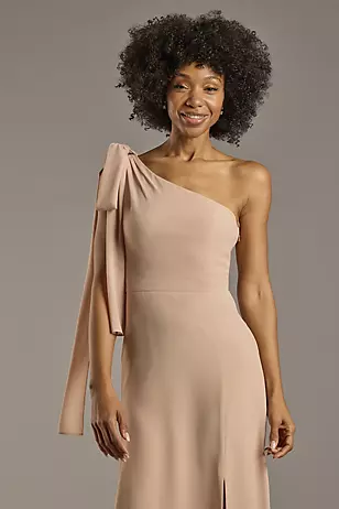 Convertible One-Shoulder Chiffon Dresses - XNAUWBI