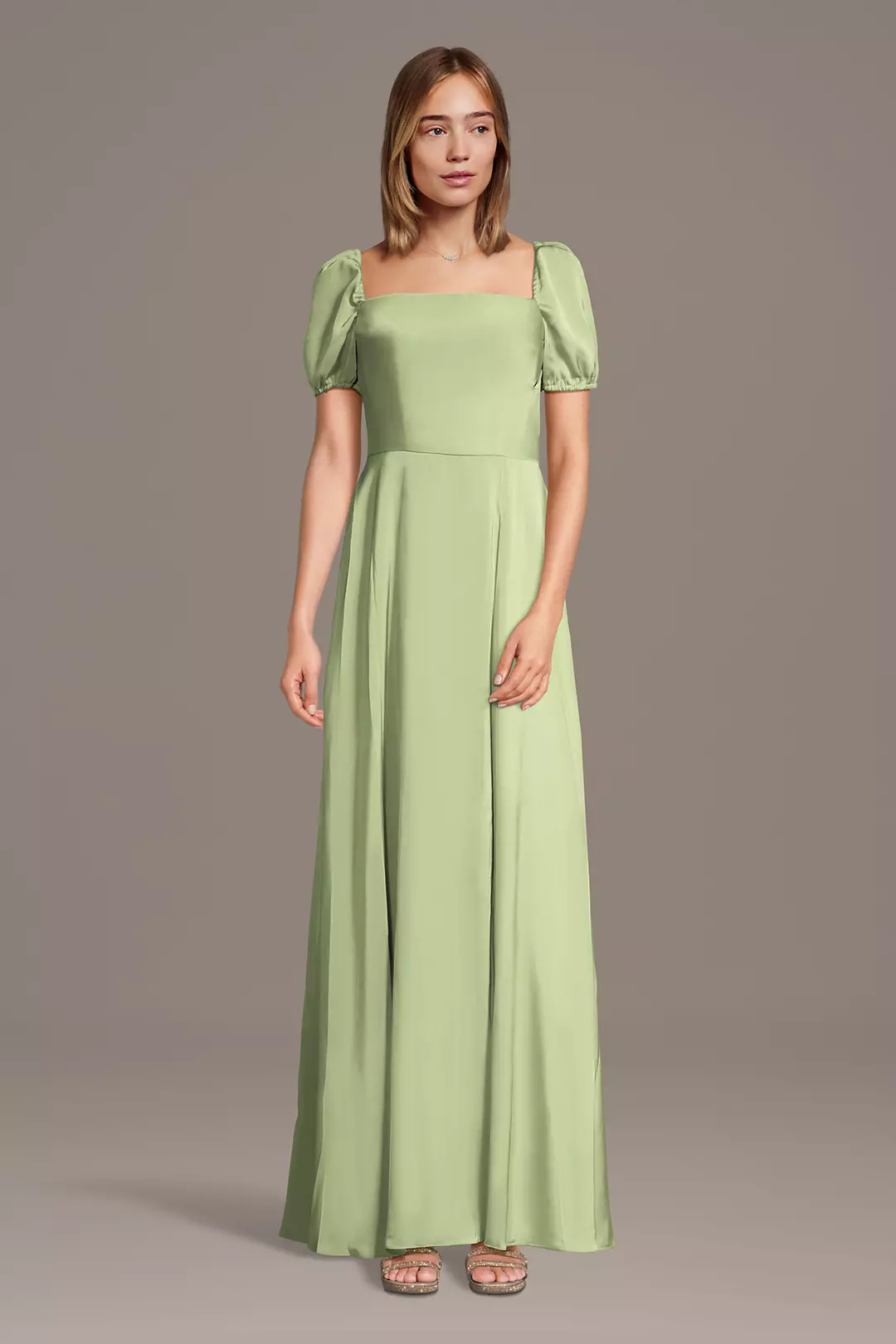 Billow Sleeve Sqre Neck Dress - XNAUWBI