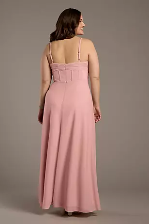 Mesh Twist Bodice Corset A-Line Dresses - XNAUWBI