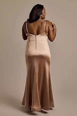 Sculpting Matte Satin Low-Back Mermaid Dresses - XNAUWBI
