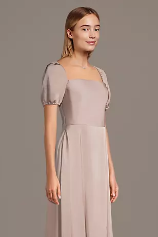 Billow Sleeve Sqre Neck Dress - XNAUWBI