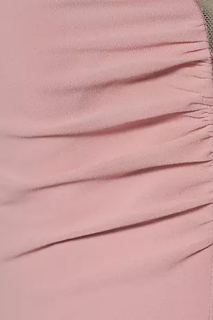 Strapless Chiffon Notch Neck A-Line Dresses - XNAUWBI