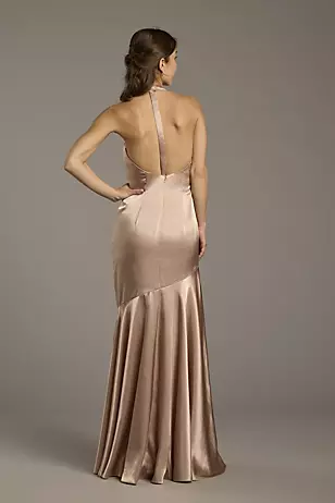 Charmeuse Soft Cowl Neck Sheath Dresses - XNAUWBI