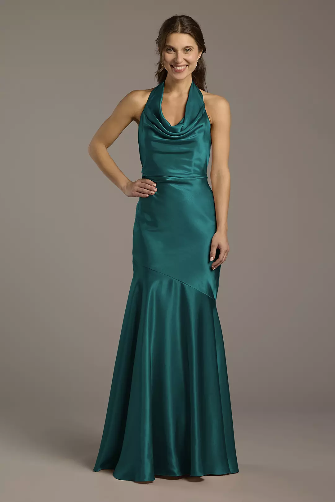 Charmeuse Soft Cowl Neck Sheath Dresses - XNAUWBI