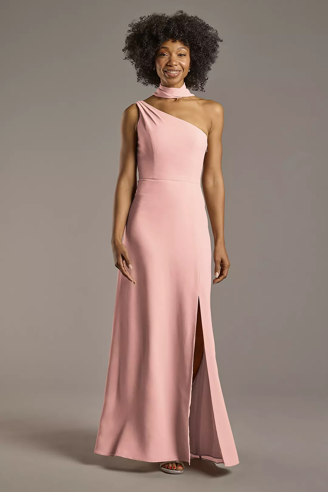 Convertible One-Shoulder Chiffon Dresses - XNAUWBI