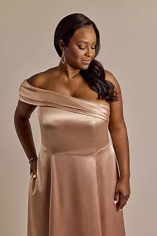 Luxe Charmeuse Asymmetrical Dresses - XNAUWBI