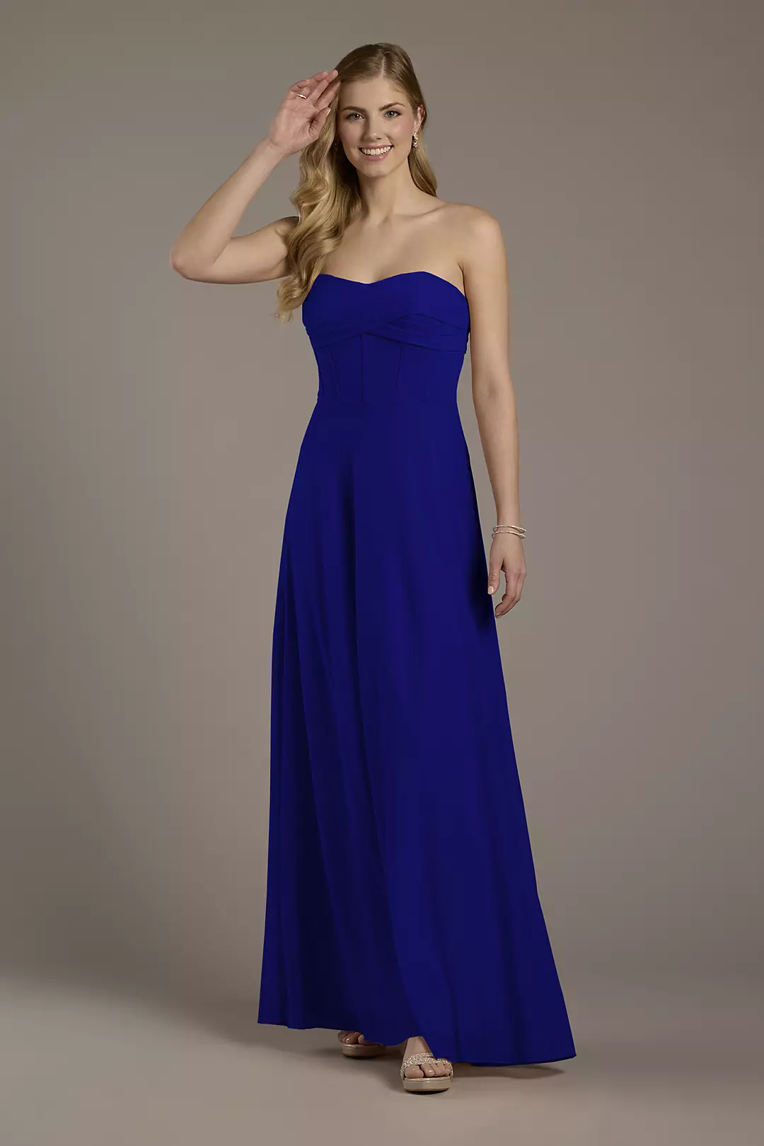 Mesh Twist Bodice Corset A-Line Dresses - XNAUWBI