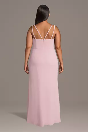 Chiffon Spaghetti Strap Notch Neck A-Line Dresses - XNAUWBI